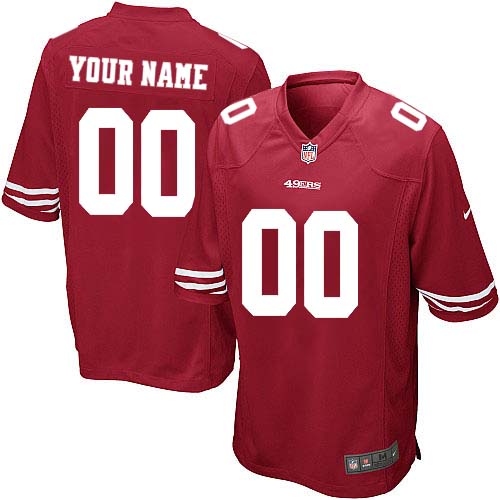 Youth Elite Nike Jersey Red Home - Customized NFL San Francisco 49ers